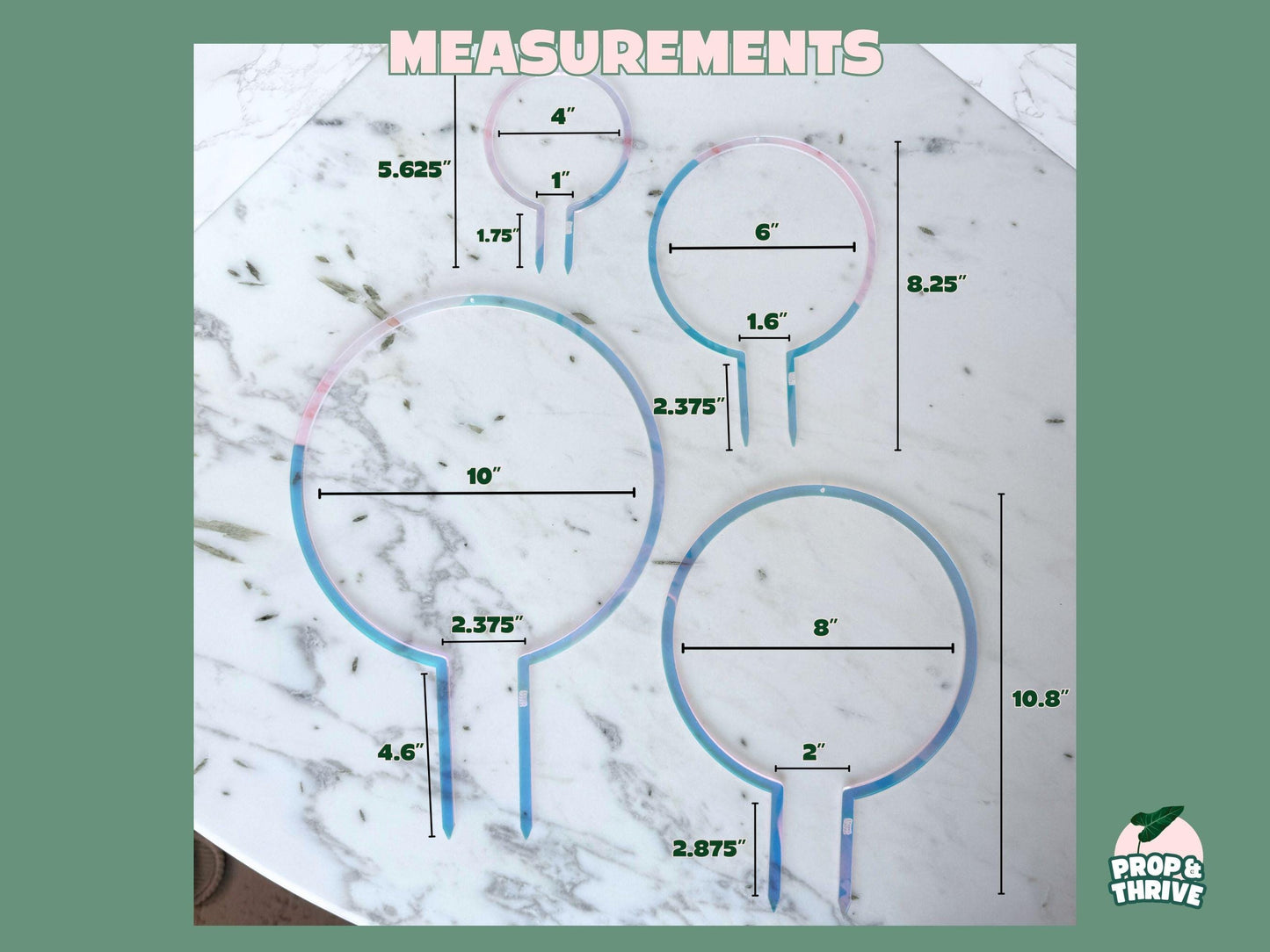 Iridescent Acrylic Round Trellis