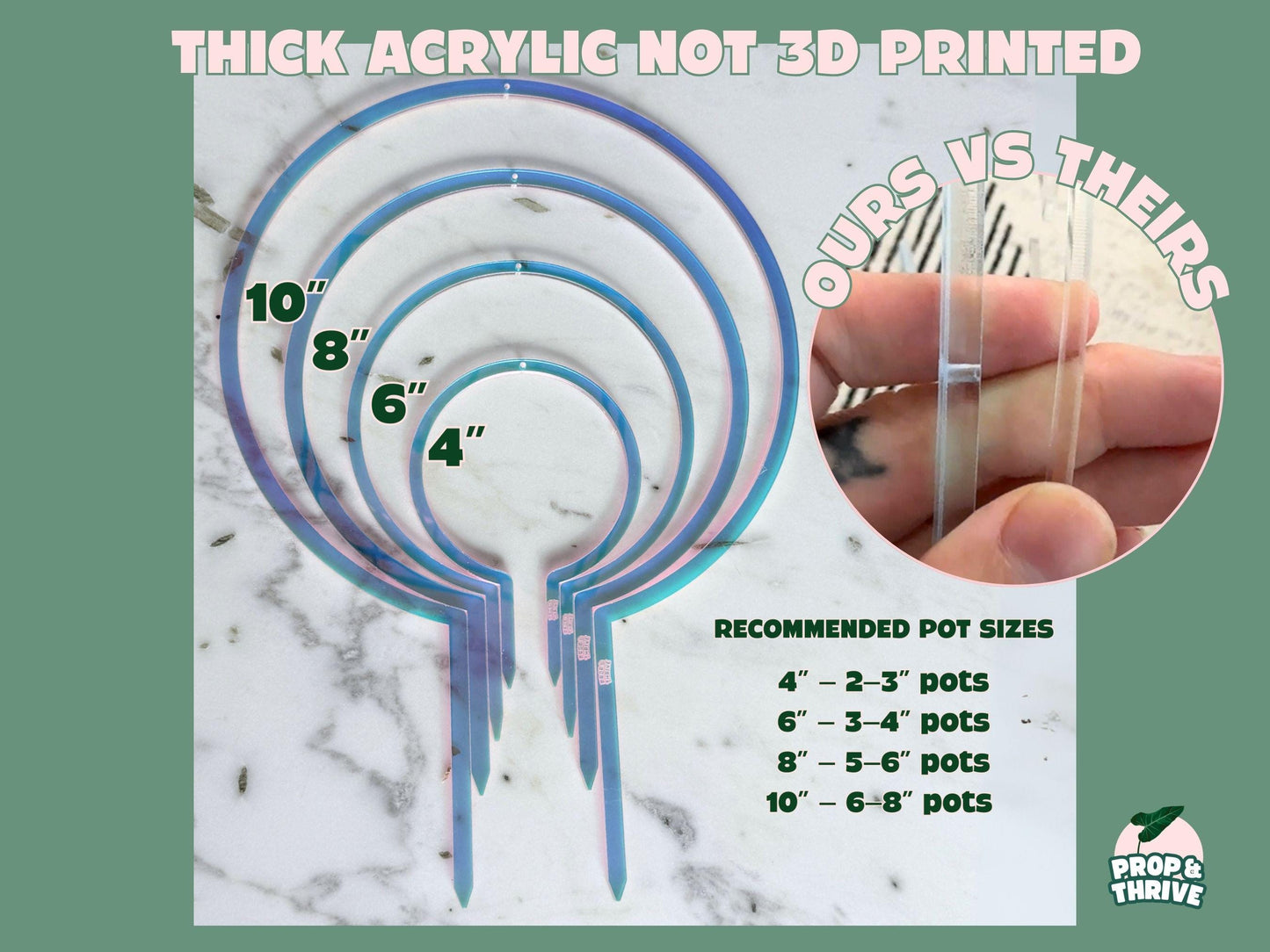 Iridescent Acrylic Round Trellis