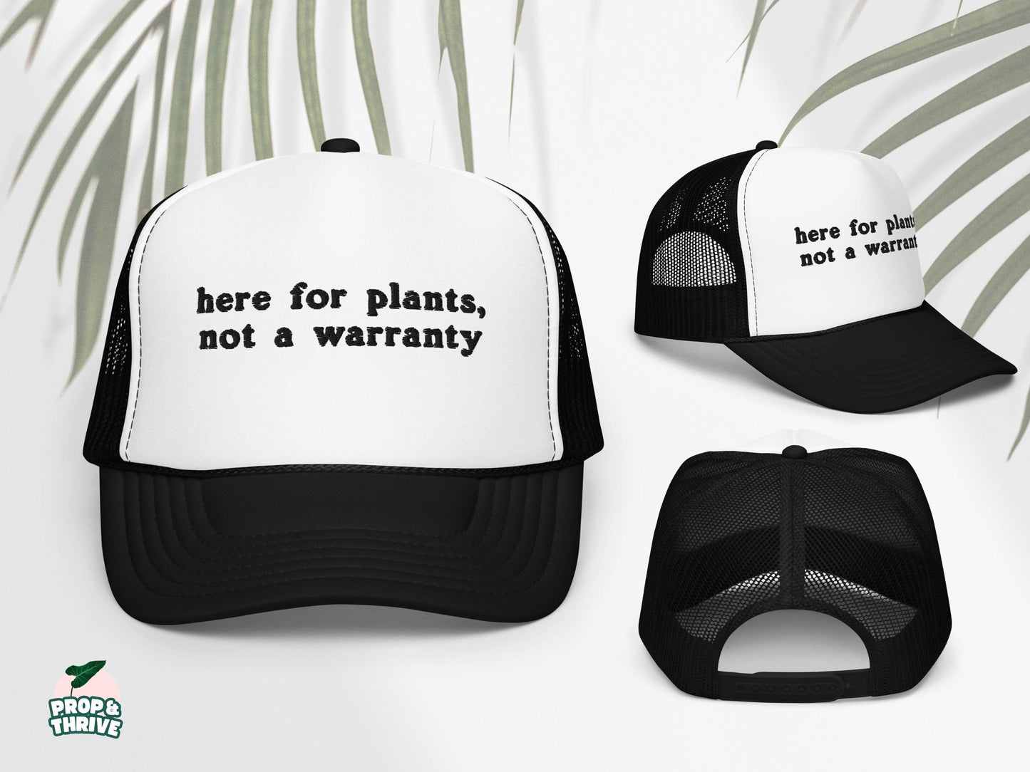 “Here For Plants, Not a Warranty” Embroidered Dad Hat