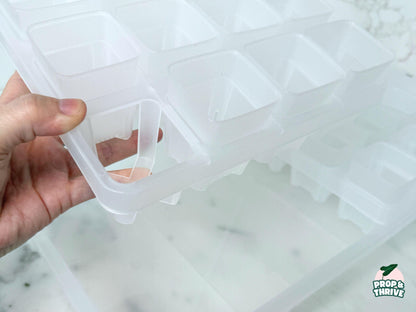 Aesthetic 2" Clear Square Nursery Pots Frosted Small Planters Tray Easy Watering Hoyas Mini Pot for Begonia Plastic Trendy Container 3 inch