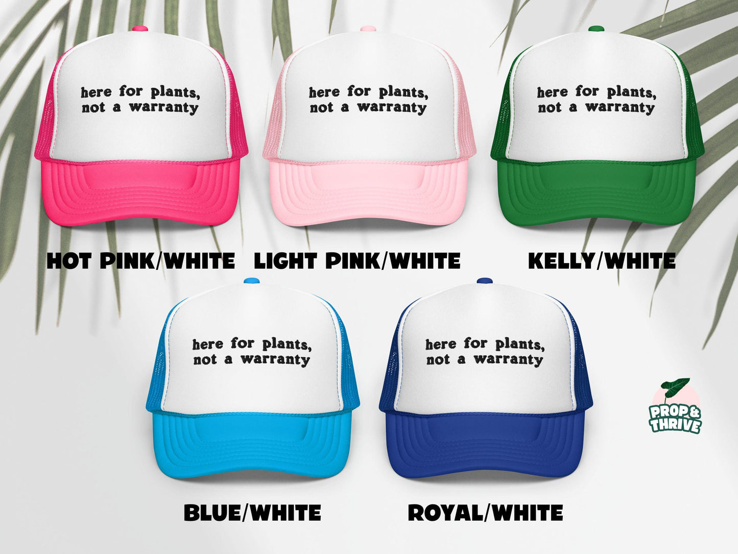 “Here For Plants, Not a Warranty” Embroidered Dad Hat