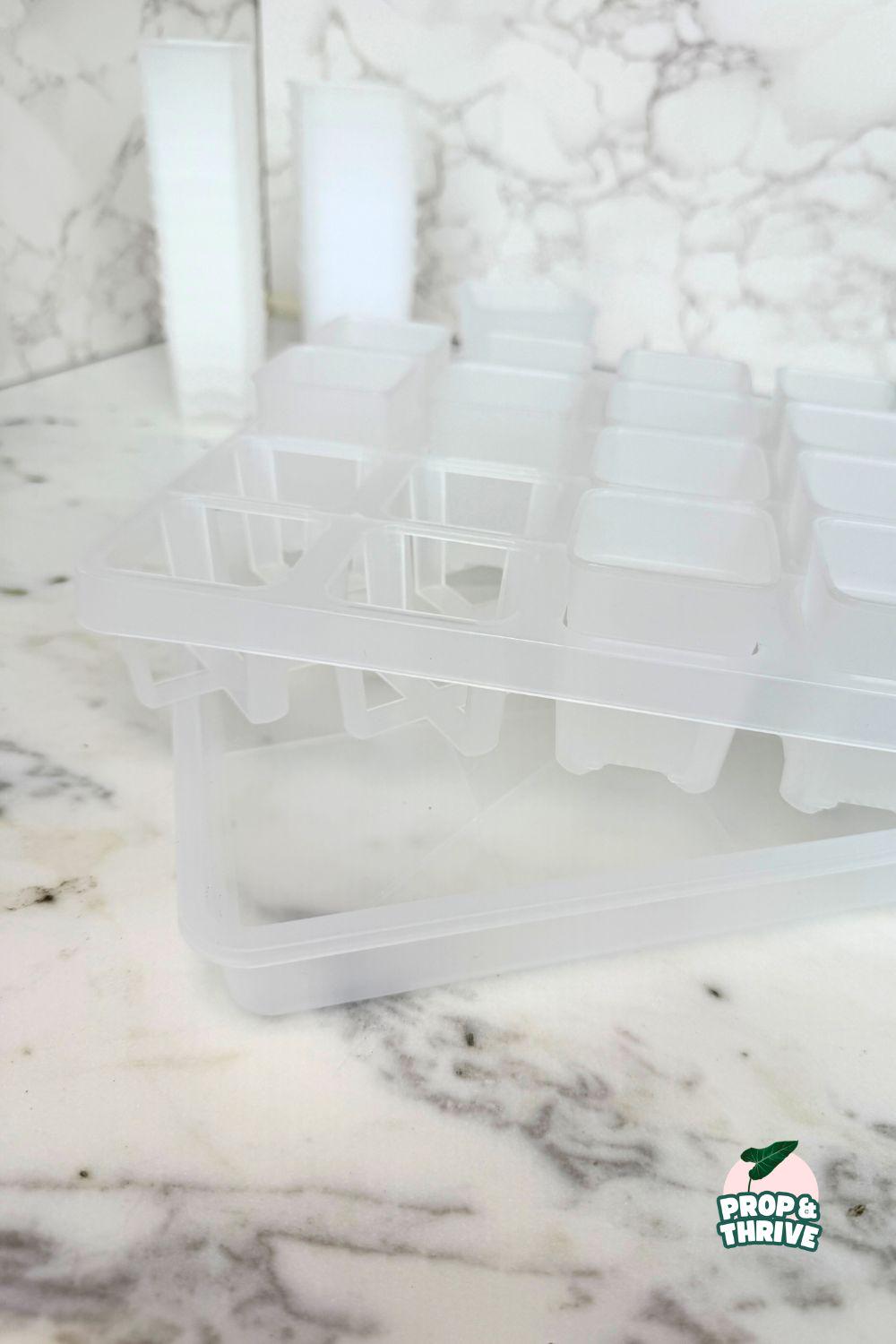 Aesthetic 2" Clear Square Nursery Pots Frosted Small Planters Tray Easy Watering Hoyas Mini Pot for Begonia Plastic Trendy Container 3 inch