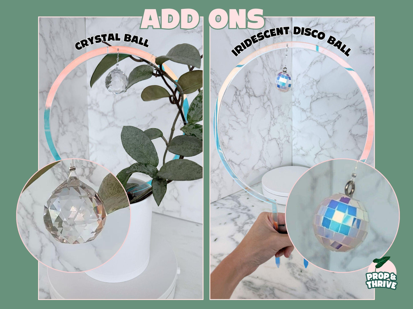 Iridescent Acrylic Round Trellis