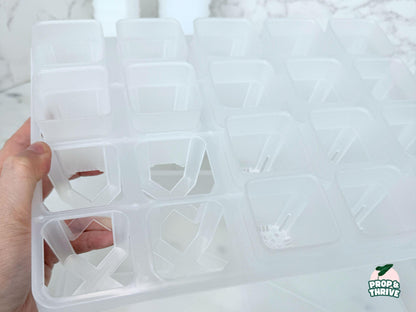 Aesthetic 2" Clear Square Nursery Pots Frosted Small Planters Tray Easy Watering Hoyas Mini Pot for Begonia Plastic Trendy Container 3 inch